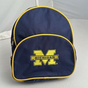 Mighty Mac University of Michigan Wolverines logo blue and yellow mini backpack